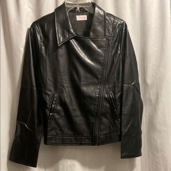 NWOT Pink Lily Faux Leather Jacket - Picture 3 of 9